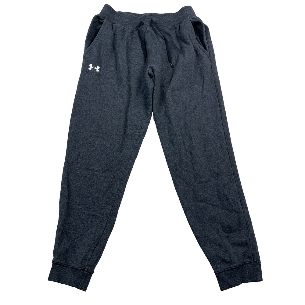 Under Armour Sweatpants Men Large Dark Gray Jogger Sweats Tapered Leg Loose